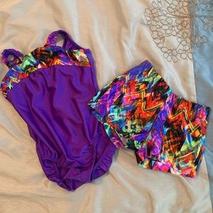 Leotard and short set